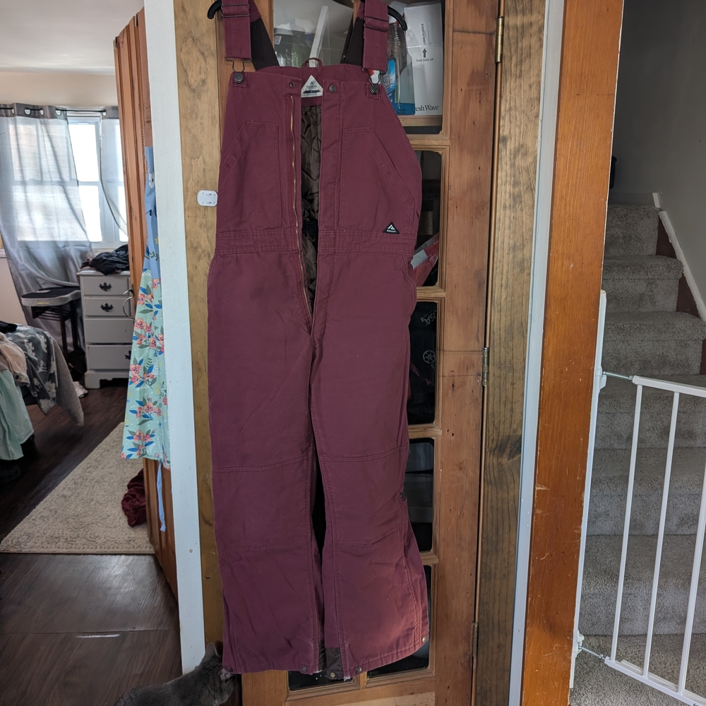Women's Burgundy Bibs/ Coveralls